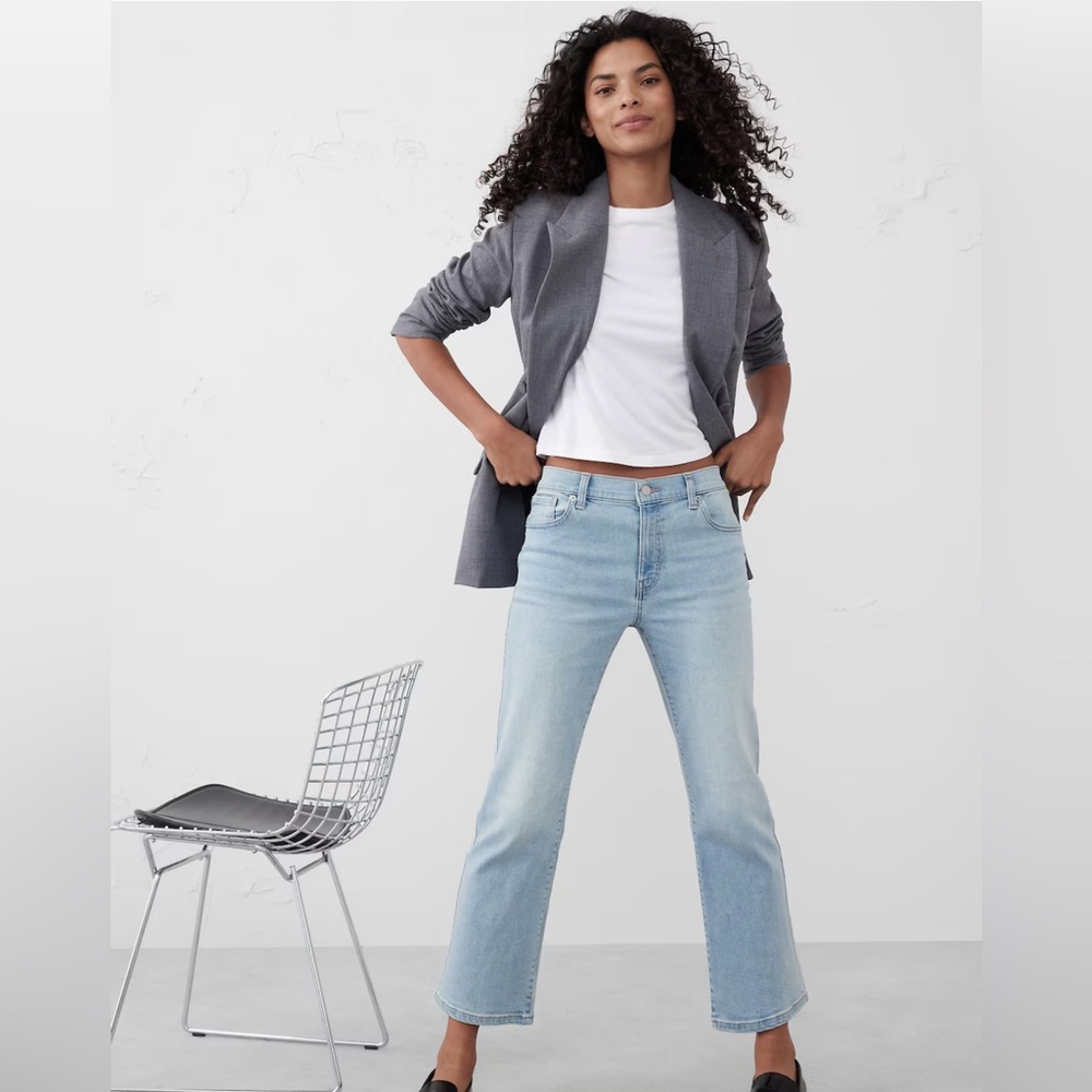 Banana Republic Bootcut Crop Light Blue Jeans